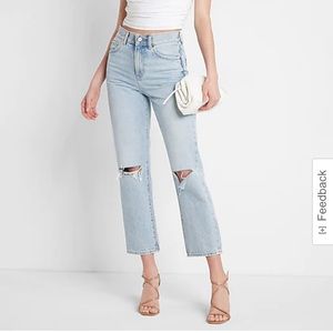 Express straight ankle high rise jeans